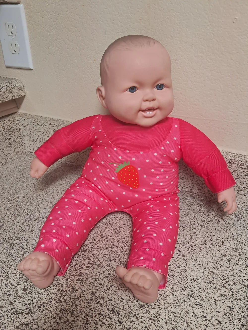 Pink Polka Dot Strawberry One-Piece for Kids - Brand Unspecified
